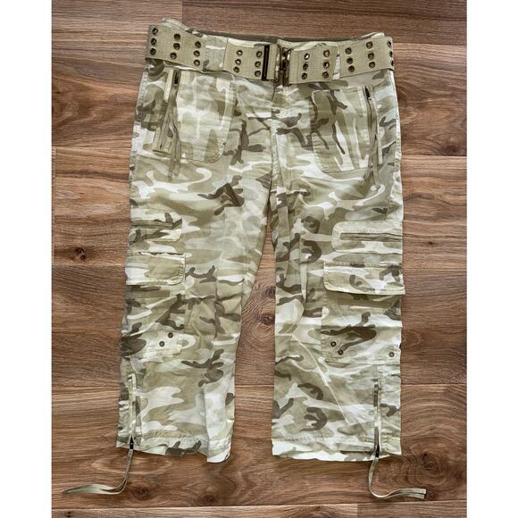 Juicy Couture - Camo Capri cargo pants - linen blend - size 6 - J - Picture 2 of 11